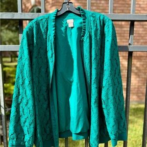 Chico's Green Lace Jacket
